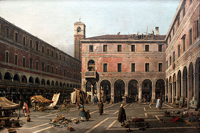 The Campo di Rialto Canaletto